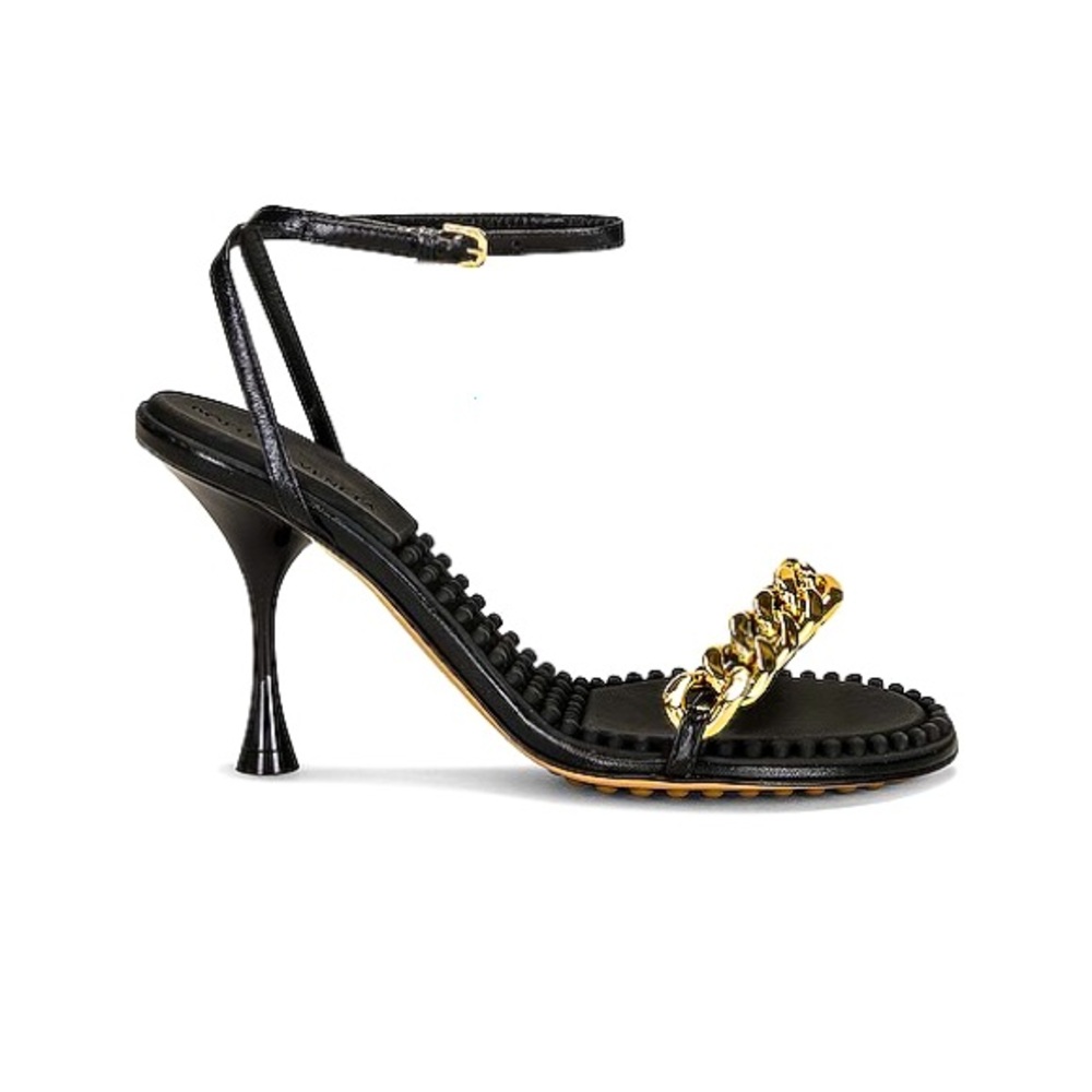 Bottega Veneta Black Ankle Strap Black Sandals (Never Worn with Tag)